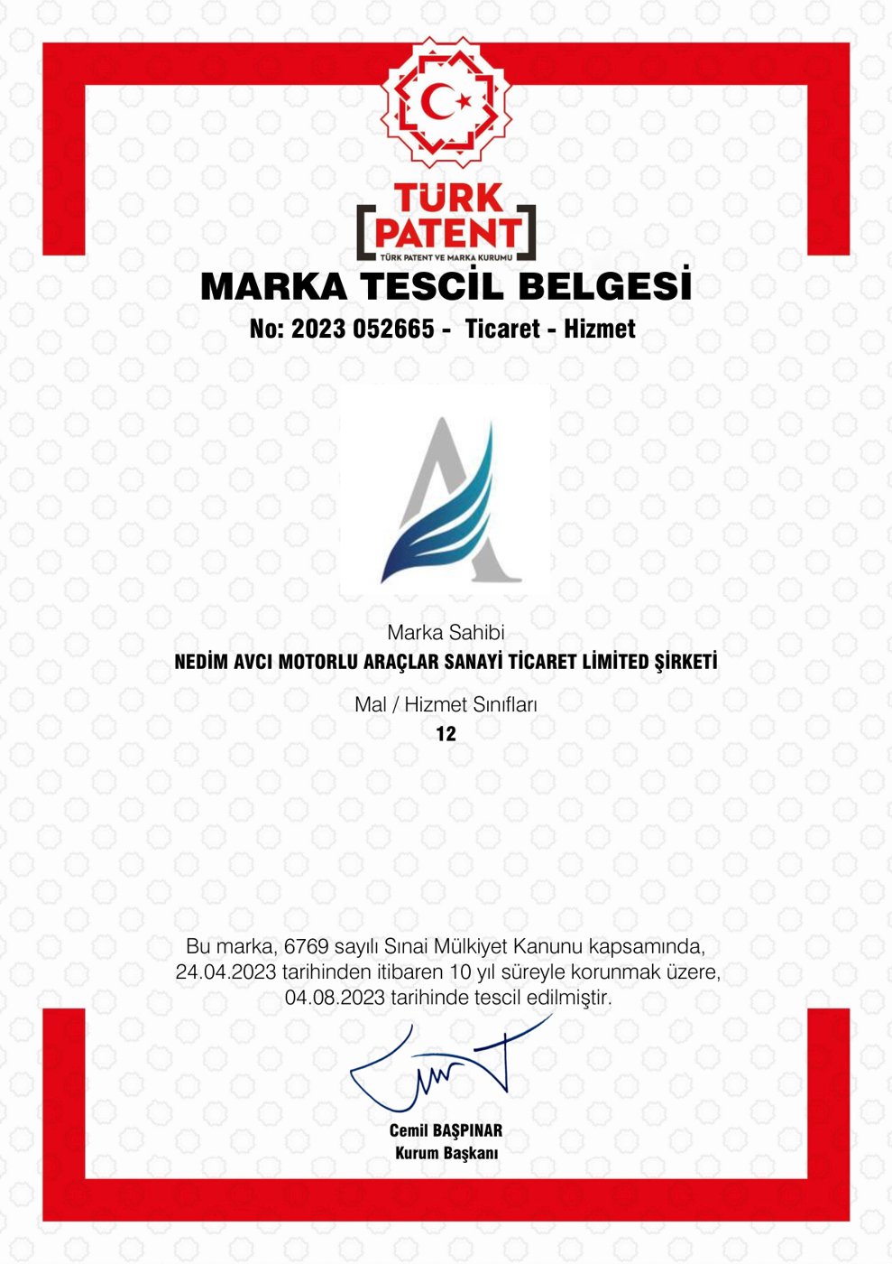 Marka Tescil Belgesi